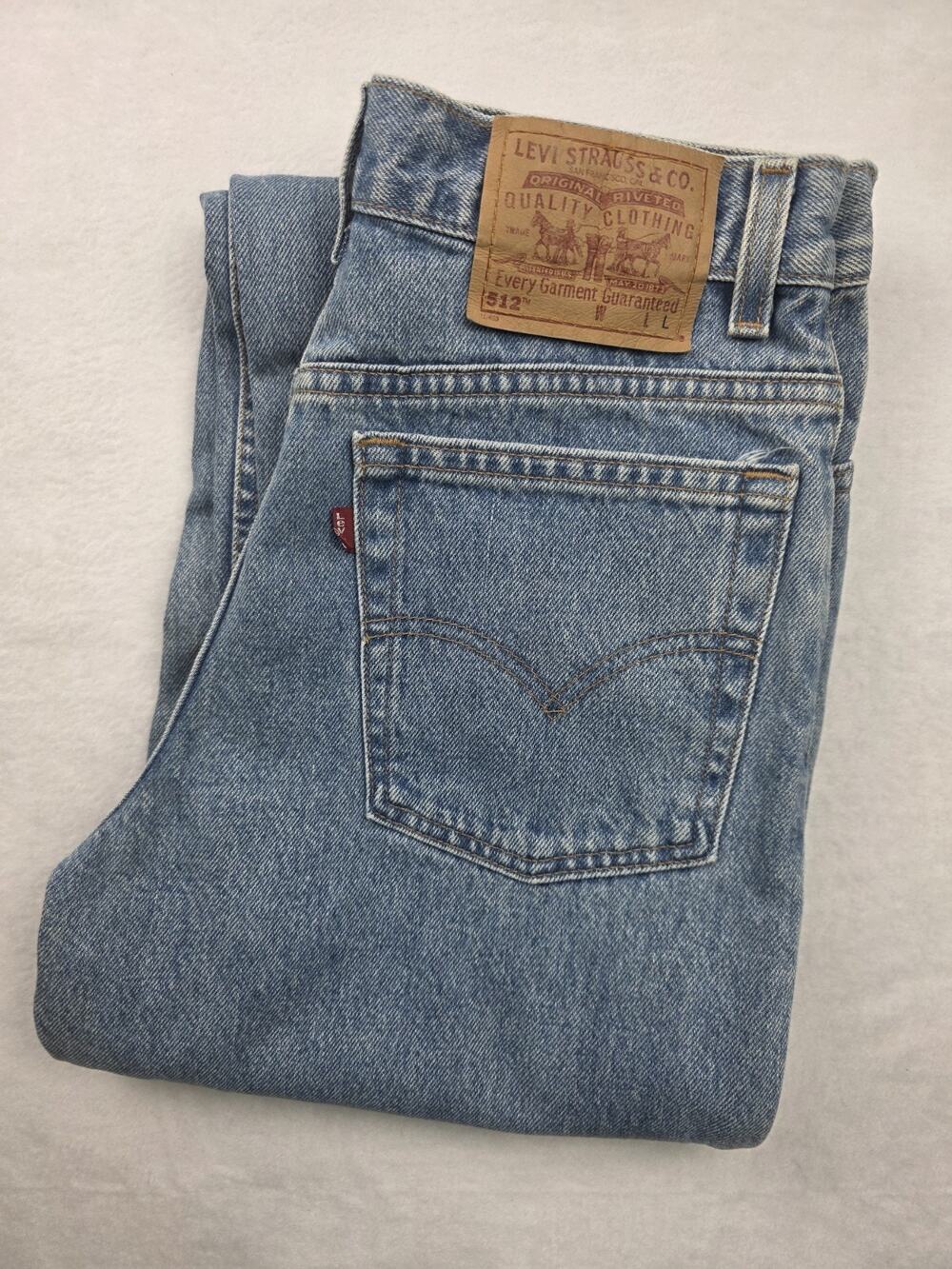 VTG Y2K Levis 512 Slim Fit Tapered Leg Womens Size 8 MIS Long Made In USA